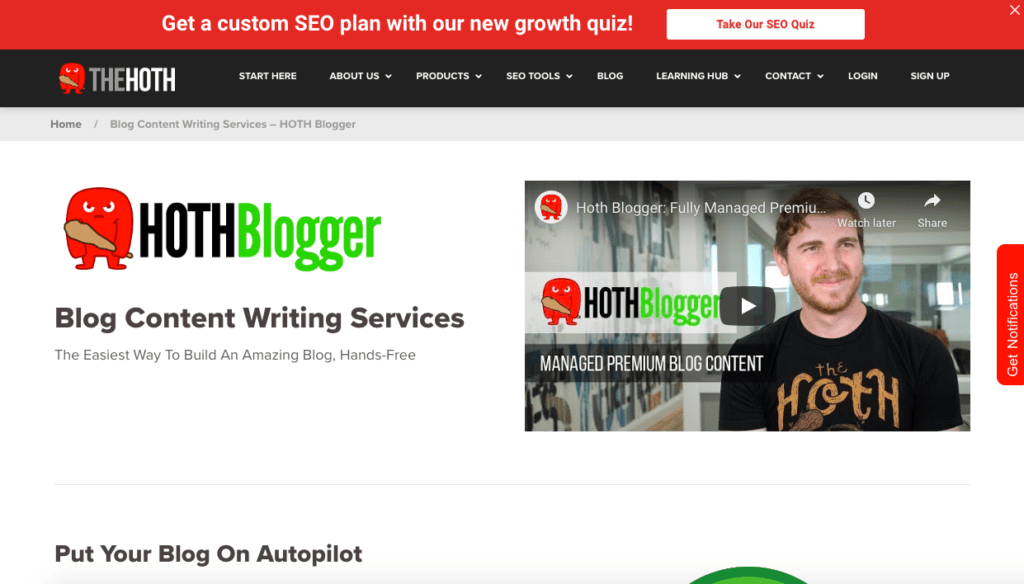 Blog Writing Service by The Hoth: HOTH Blogger • LivingOffCloud